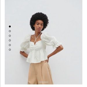 White Zara PeplumTop